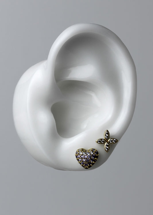 Dainty Clover Studs - Gold Plated