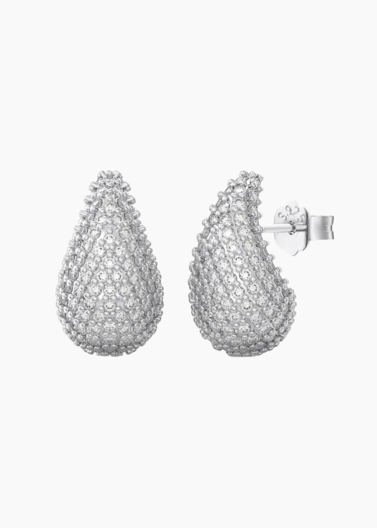 FROSTY DROPLETS - RHODIUM-PLATED