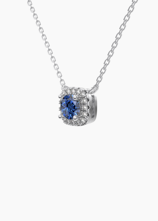 The Druzy Necklace - Sapphire Blue