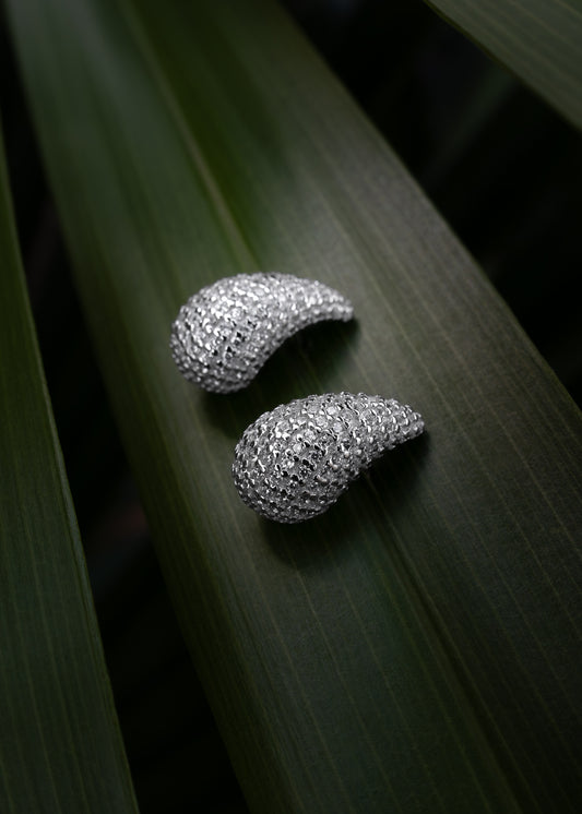 Frosty Droplets - Rhodium Plated
